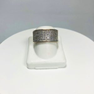 Anel Pave Zirconias Semijoia