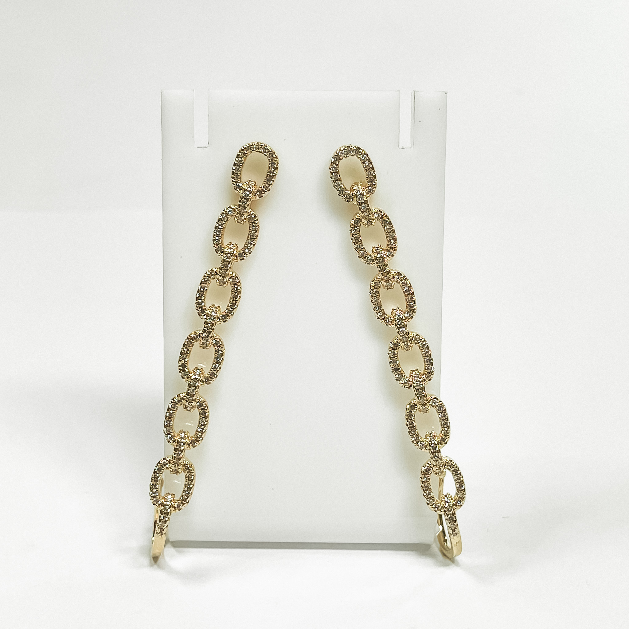 Brinco Ear Cuff Correntes Zirconias Semijoia - Imagem 2