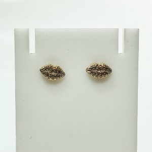 Brinco Boca Zirconias Semijoia Dourada